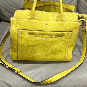 Beautiful yellow leather Kate Spade bag with adjustable strap. Never been used.